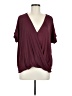 Double Zero Burgundy Short Sleeve Blouse Size M - photo 1