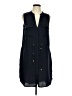 H&M 100% Polyester Blue Casual Dress Size 10 - photo 1