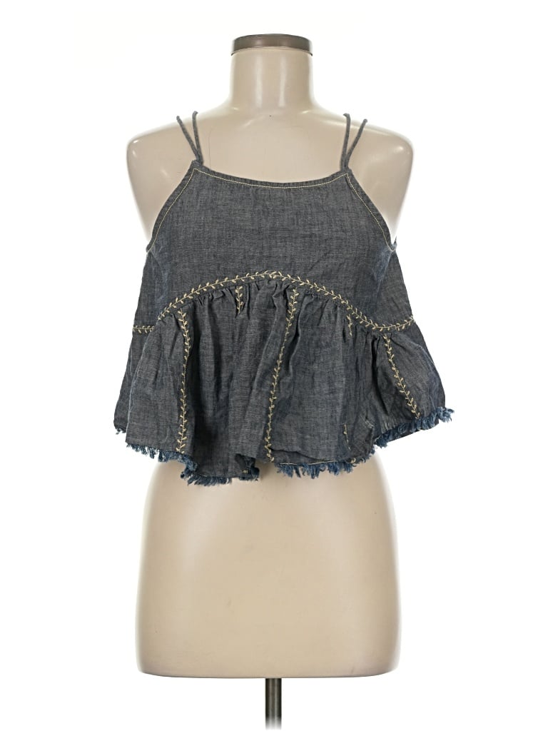 Pre-owned Natural Life Sleeveless Blouse In Gray