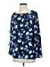 dalia 100% Polyester Blue Long Sleeve Blouse Size 2 - photo 1