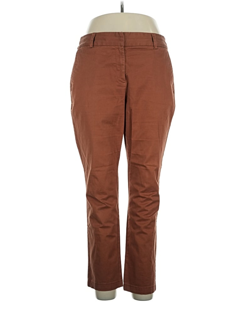 Pre-owned Lands' End Casual Pants In Brown
