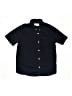 Old Navy Solid Black Short Sleeve Button-Down Shirt Size 10 - 12 - photo 1