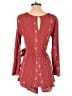 Miami 100% Rayon Paisley Burgundy Romper Size XS - photo 2