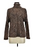 Vince Camuto Animal Print Brown Long Sleeve Blouse Size M - photo 1