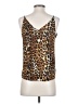 Express 100% Polyester Brown Sleeveless Top Size XS - photo 2
