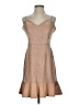 Crystal Doll 100% Polyester Tweed Tan Cocktail Dress Size 3 - photo 1