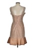 Crystal Doll 100% Polyester Tweed Tan Cocktail Dress Size 3 - photo 2