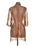 Unbranded Animal Print Brown 3/4 Sleeve Blouse Size M (estimated) - photo 2
