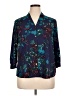 Dana Buchman 100% Polyester Floral Teal 3/4 Sleeve Blouse Size XL - photo 1