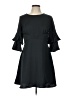19 Cooper 100% Polyester Solid Black Casual Dress Size L - photo 1