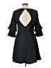 19 Cooper 100% Polyester Solid Black Casual Dress Size L - photo 2