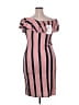 Full Circle Collection Stripes Pink Cocktail Dress Size 2X - photo 2
