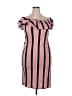 Full Circle Collection Stripes Pink Cocktail Dress Size 2X - photo 1