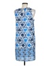 Mud Pie 100% Polyester Print Blue Casual Dress Size M - photo 2