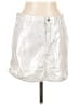 Old Navy 100% Cotton Metallic Silver Denim Skirt Size 10 - photo 1