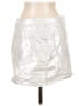 Old Navy 100% Cotton Metallic Silver Denim Skirt Size 10 - photo 2