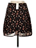 Blue Rain 100% Polyester Floral Black Casual Skirt Size S - photo 2