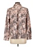 Notations Animal Print Tan Long Sleeve Blouse Size L - photo 2