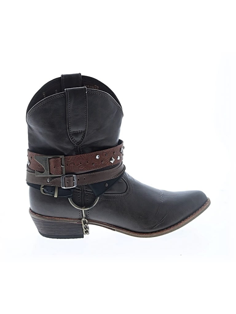 Pre-owned Durango Ankle Boots In Brown