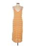 Double Zero Stripes Orange Casual Dress Size L - photo 1