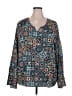 Unbranded 100% Polyester Blue Long Sleeve Blouse Size 6 XL - photo 1