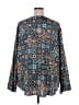 Unbranded 100% Polyester Blue Long Sleeve Blouse Size 6 XL - photo 2