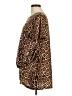 Crazy Train Animal Print Brown Short Sleeve Blouse Size M - photo 5
