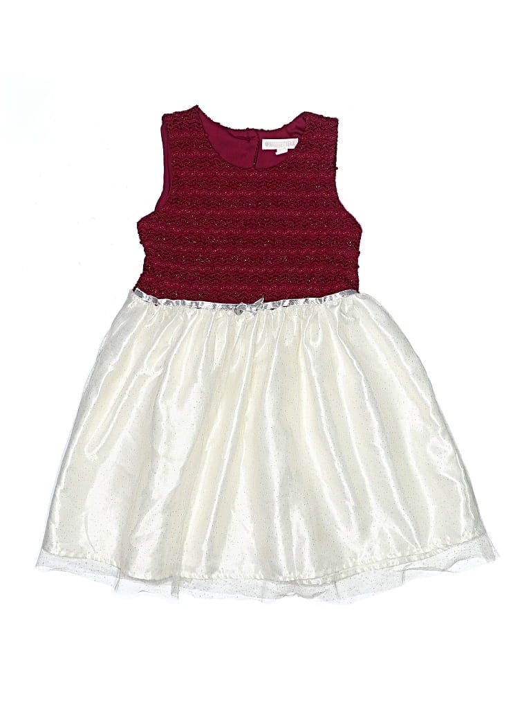 Pre-owned Assorted Brands Kids' Dress In Burgundy