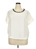 ICO 100% Polyester Ivory Short Sleeve Blouse Size XXL - photo 1
