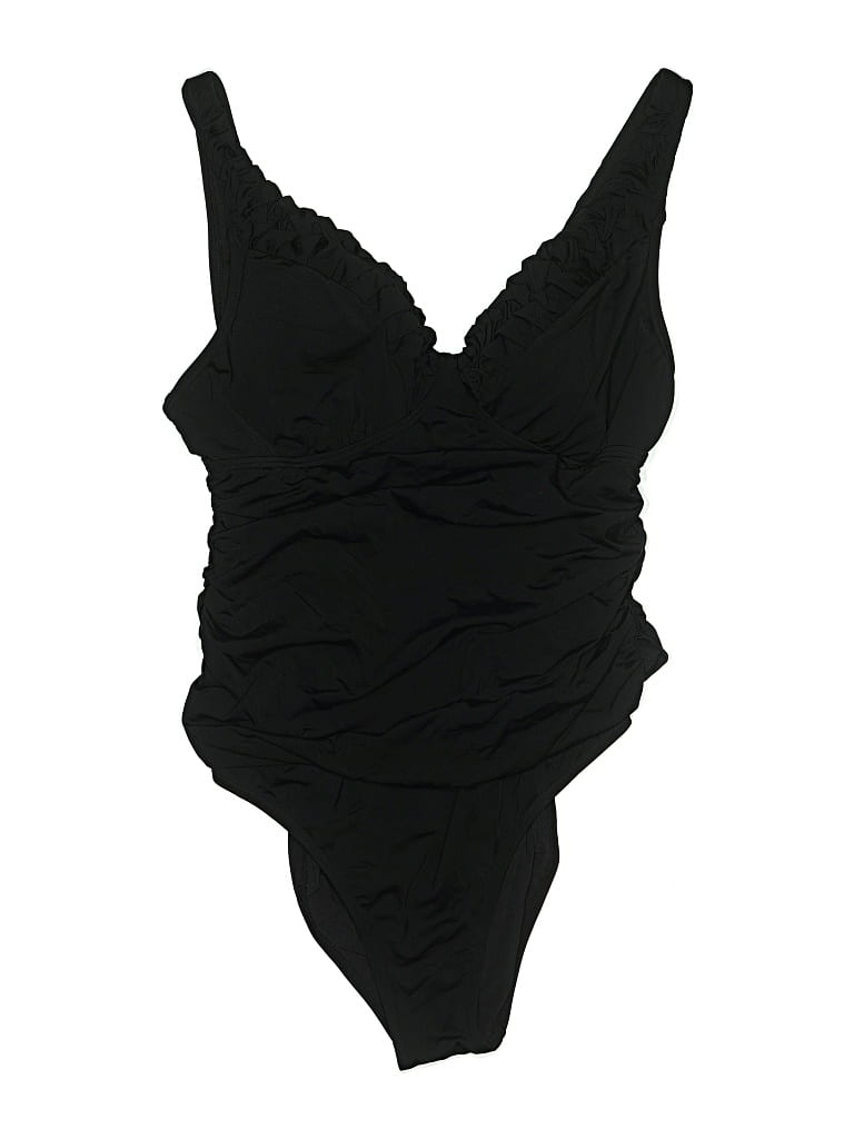 Pre-owned Jantzen One Piece Swimsuit In Black