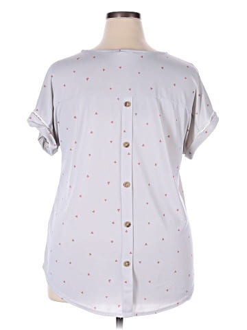 Flower & Feather Short Sleeve Top (view 2)