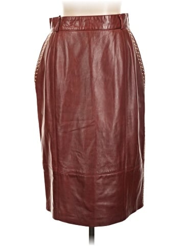 Escada by Margaretha Ley Faux Leather Skirt (view 1)