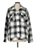Boston Traders Plaid Silver Long Sleeve Blouse Size L - photo 1