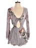 Illa Illa 100% Rayon Floral Gray Romper Size S - photo 1