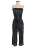 Be Cool 100% Rayon Stripes Black Jumpsuit Size S - photo 1