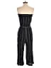 Be Cool 100% Rayon Stripes Black Jumpsuit Size S - photo 2