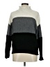 Unbranded 100% Acrylic Color Block Gray Turtleneck Sweater Size M - photo 1