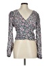 Wild Fable 100% Rayon Gray Long Sleeve Blouse Size L - photo 1