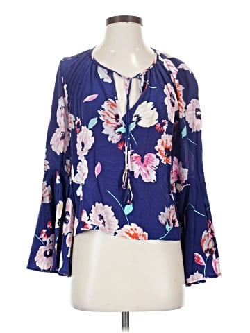 Yumi Kim Long Sleeve Silk Top (view 1)
