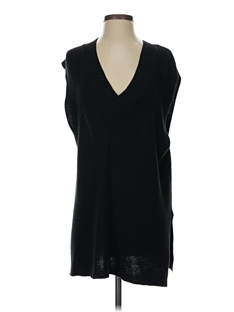 Pre-owned Double Zero Sweater Vest In Black