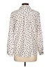 Adrienne Vittadini Polka Dots Ivory Long Sleeve Blouse Size L - photo 2
