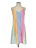 Unbranded 100% Polyester Stripes Yellow Orange Casual Dress Size S - photo 1