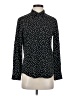 Uniqlo 100% Rayon Polka Dots Black Long Sleeve Blouse Size XS - photo 1