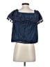 Parker 100% Cotton Blue Sleeveless Blouse Size XS - photo 2