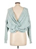 Alya Teal Pullover Sweater Size L - photo 2