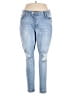 YMI Hearts Blue Jeans Size 18 - photo 1