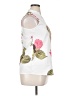Unbranded 100% Polyester Floral White Short Sleeve Blouse Size L - photo 4