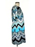 Studio One Print Blue Casual Dress Size L (petite) - photo 4