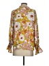Unbranded Floral Yellow Green 3/4 Sleeve Blouse Size S - photo 2