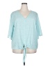 Halife Teal 3/4 Sleeve Blouse Size 2XL - photo 1